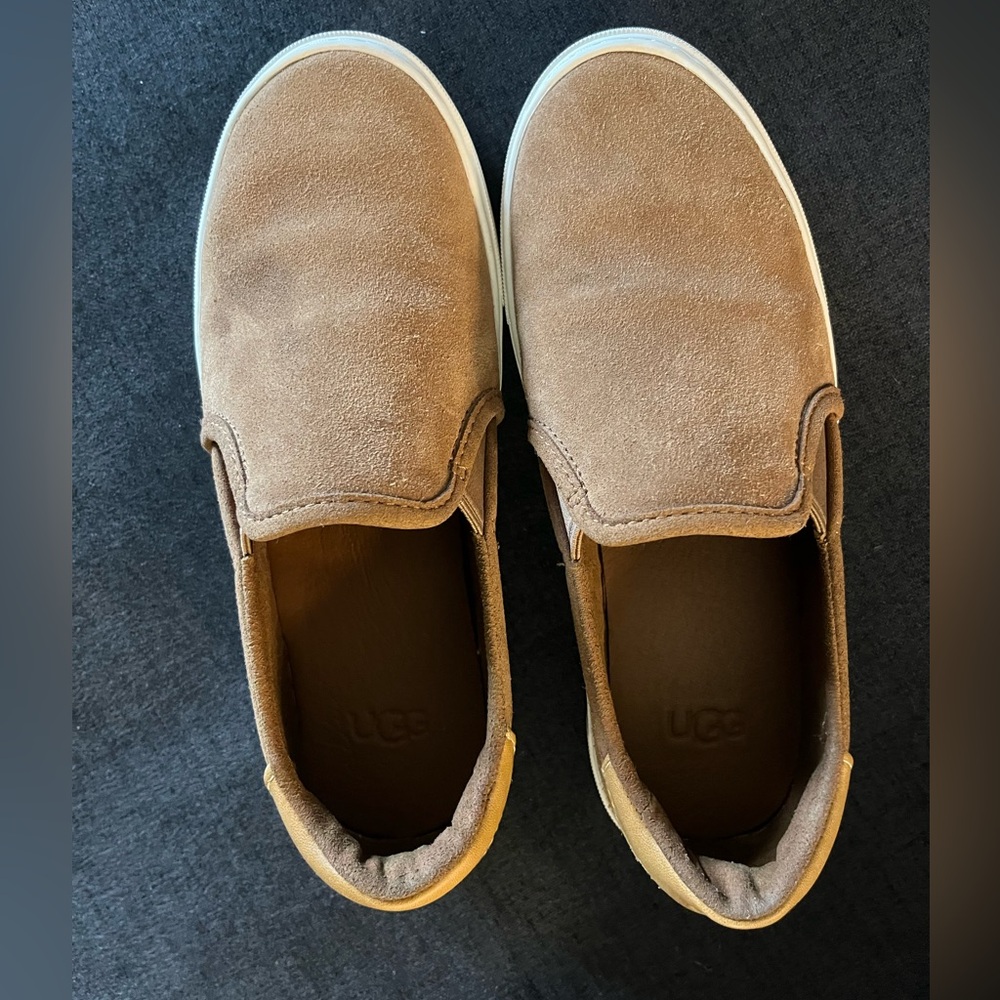 UGG camel brown suede slip on sneakers size 5.5